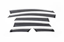 Opel Astra J 2009-2015 Window deflectors with chrome strip HB (6 pcs, Sunplex) photo 2