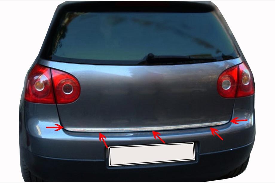 Volkswagen Golf 5 2003-2009 Trunk trim stainless steel OmsaLine - Italian Stainless Steel Photo 2
