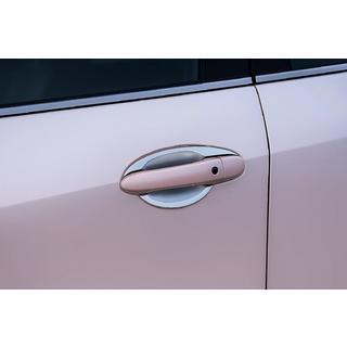 Chrome door handle bowls with petals (4 pcs, plastic) photo 1