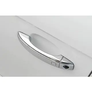 Chrome Door Handle Covers with Buttons (4 pcs, Stainless Steel) photo 1