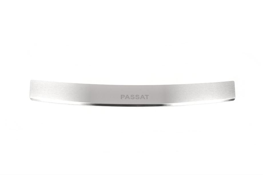 Volkswagen Passat B7 2012-2015 Rear bumper protector with lip Nataniko (stainless steel) Image