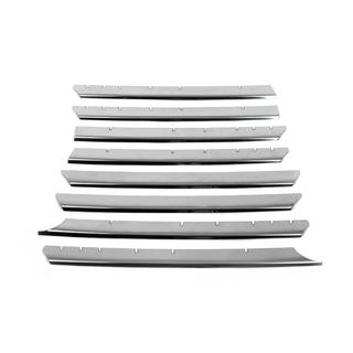 Chrome Grille Covers Straight Hood (8 pcs, Stainless Steel) photo 3