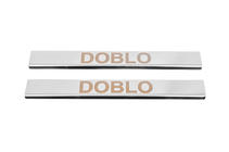 Fiat Doblo II 2010-2022 Door Sill Covers Carmos V1 (2 pcs, Stainless Steel) photo 1