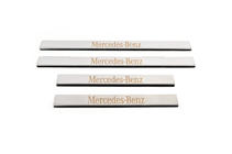 Mercedes E-class W210 1995-2002 Door Sill Protectors Carmos Stainless Steel 4 pcs photo 2
