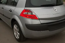 Renault Megane II 2004-2009 Chrome Tail Light Covers (HB, 2 pcs, plastic) photo 1