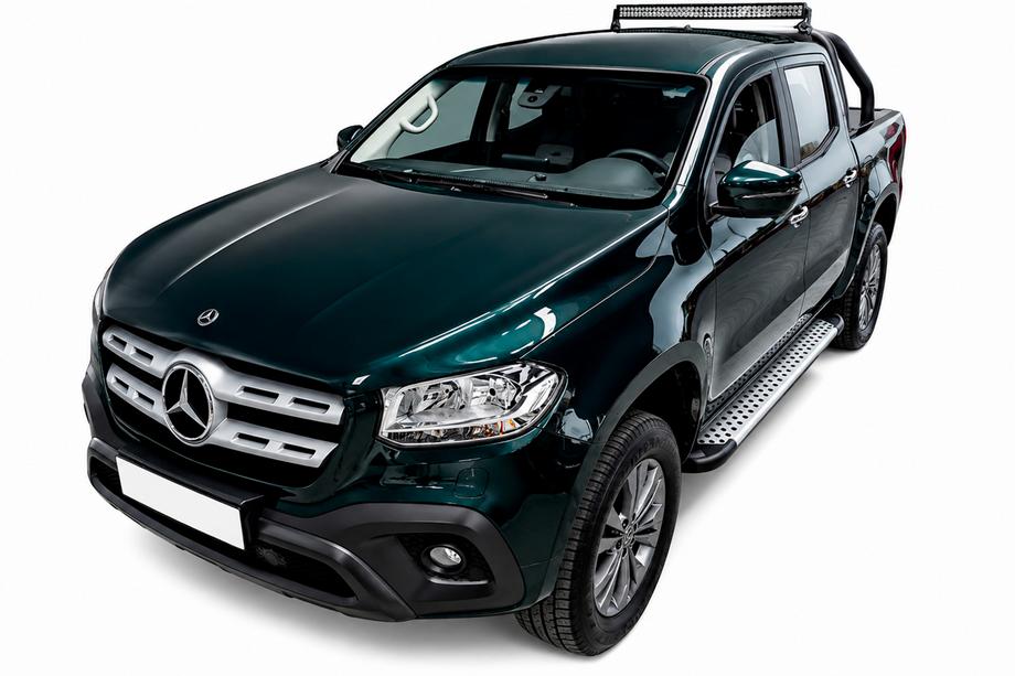 Mercedes X class 2017-2020 Side Steps Allmond Grey (2 pcs, Aluminum) Image