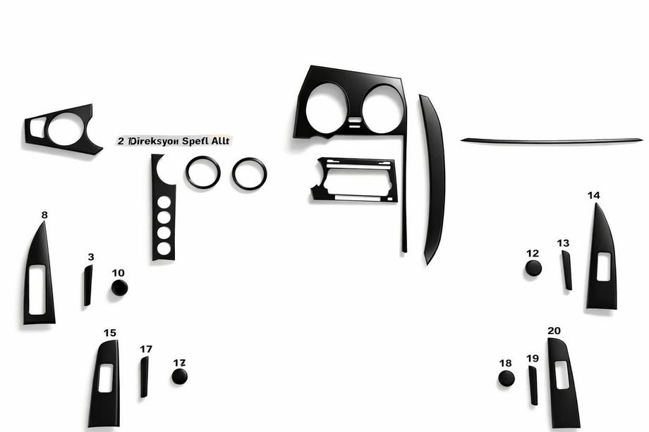 SsangYong Action 2005-2018 Dashboard Trim Covers (Meric, Turkey) Image