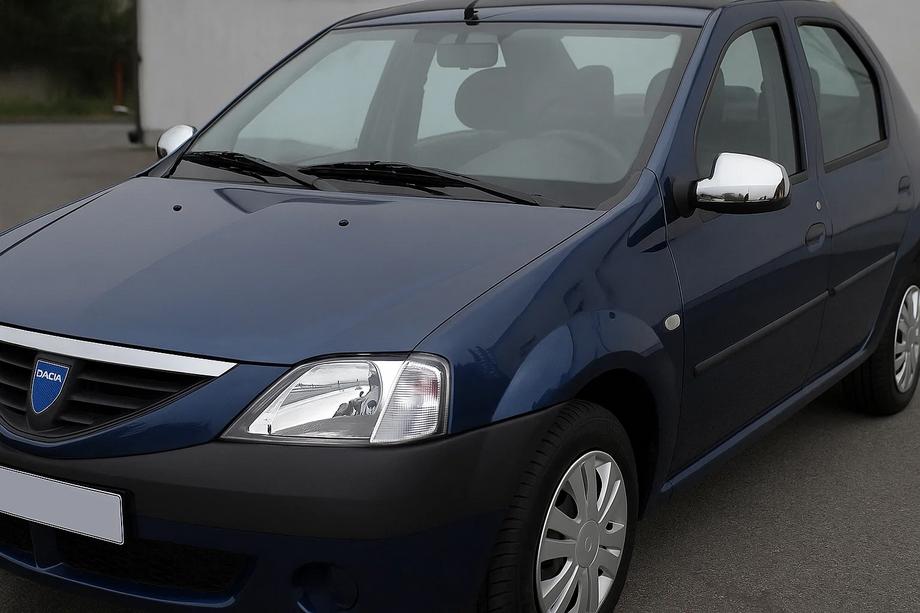 Dacia Logan I 2005-2008 Mirror covers upper part (2 pcs, stainless steel) Photo 1