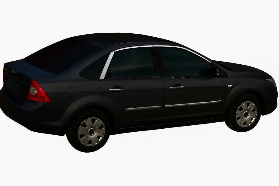 Ford Focus II 2008-2011 Upper Window Trim HB (6 pcs, Stainless Steel) Image
