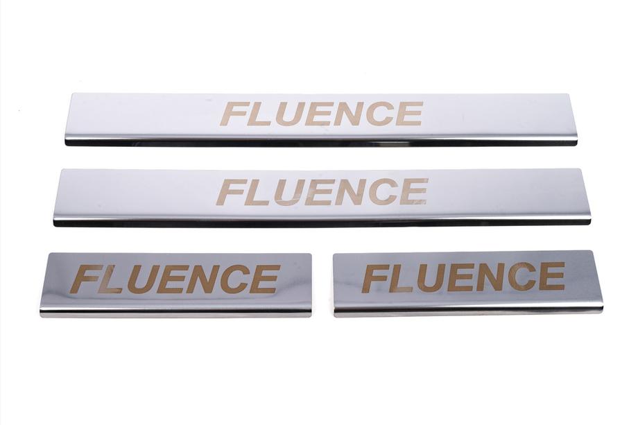 Renault Fluence 2009-2016 Door Sill Protectors Carmos V1 (4 pcs, Stainless Steel) Photo 2