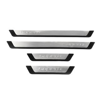 Door Sill Protectors OmsaLine (4 pcs, Stainless Steel) Skoda Superb 2009-2015 photo 2