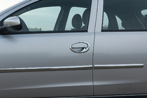 Opel Corsa C 2000-2006 Chrome Door Handle Covers (4 pcs, Stainless Steel) photo 1