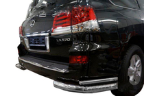 Lexus LX570/450d 2008-2022 Rear double corner bars (stainless steel) photo 1