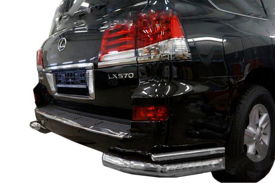 Lexus LX570/450d 2008-2022 Rear double corner bars (stainless steel) Image