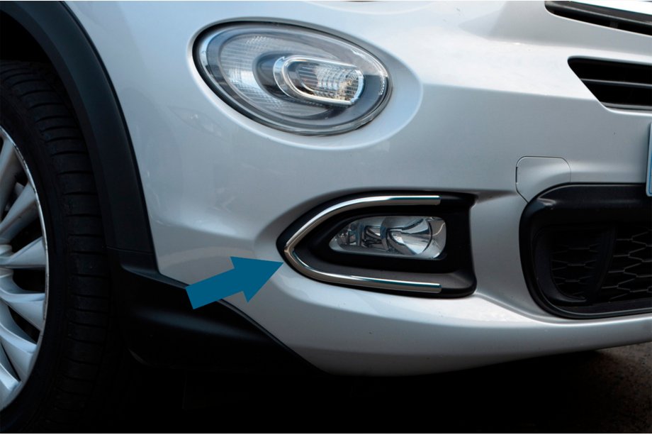 Fiat 500X 2014-2024 Fog Light Covers (Stainless Steel) Image