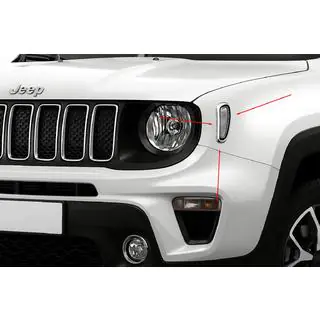 Chrome Covers for Turn Signal Repeaters (2 pcs Stainless Steel) Jeep Renegade 2014- photo 1