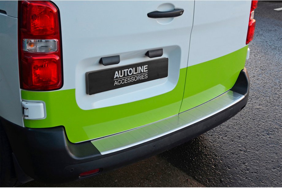 Peugeot Expert 2017- Rear bumper protector with edge OmsaLine (stainless steel) Short/Medium Wheelbase Photo 8