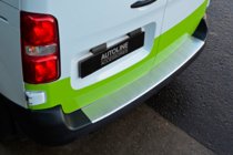Peugeot Traveller 2017- Rear bumper protector with edge OmsaLine (stainless steel) photo 7
