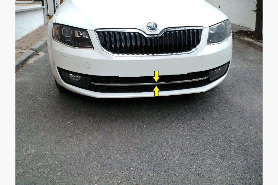 Skoda Octavia III A7 2013-2019 Stainless Steel Front Bumper Protector 13-17 Image
