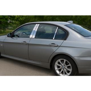 Stainless Steel Door Pillar Covers BMW 3 Series E90/E91 2005-2011 photo 1