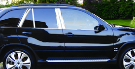 BMW X5 F15 2013-2018 Stainless Steel Door Pillar Trim photo 1