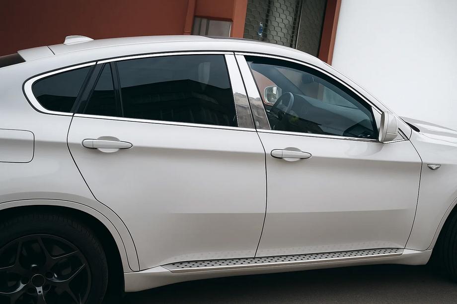 BMW X6 E71 2008–2014 Full Window Trim Stainless Steel (10 pcs) Image