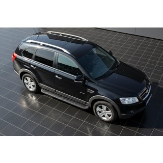 Side Steps Tayga Black (2 pcs, Aluminum) Chevrolet Captiva 2006-2019 photo 1