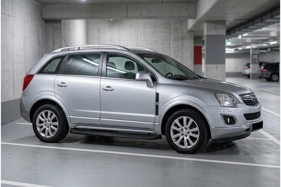 Opel Antara 2006-2017 Side Steps Tayga Black (2 pcs, Aluminum) 2016-2018 Image