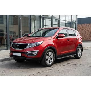 Side Steps Tayga Black (2 pcs, Aluminum) Kia Sportage 2010-2015 photo 1
