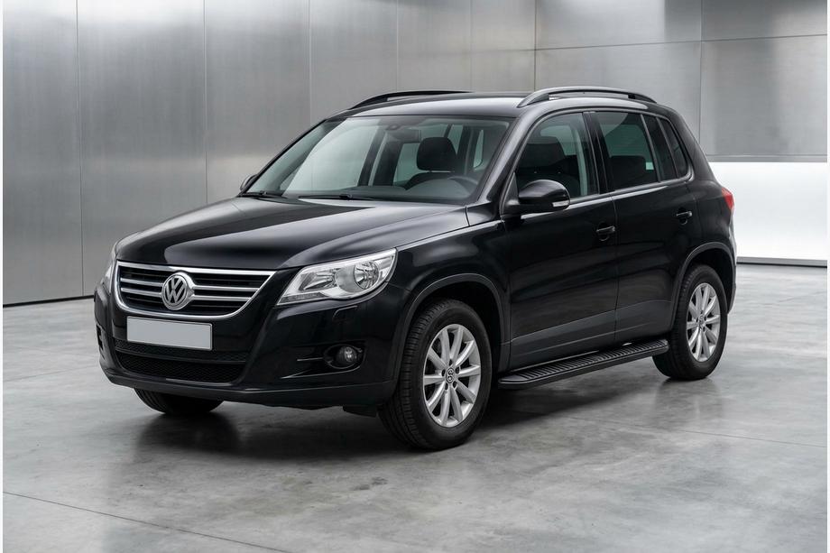 Volkswagen Tiguan 2007-2016 Side Steps Tayga Black (2 pcs, Aluminum) Image