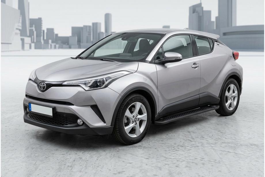 Toyota C-HR 2016-2023 Side Steps Allmond Black (2 pcs, aluminum) Image