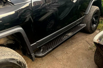 Toyota FJ Cruiser 2006-2022 Side Steps Allmond Black (2 pcs, aluminum) photo 1