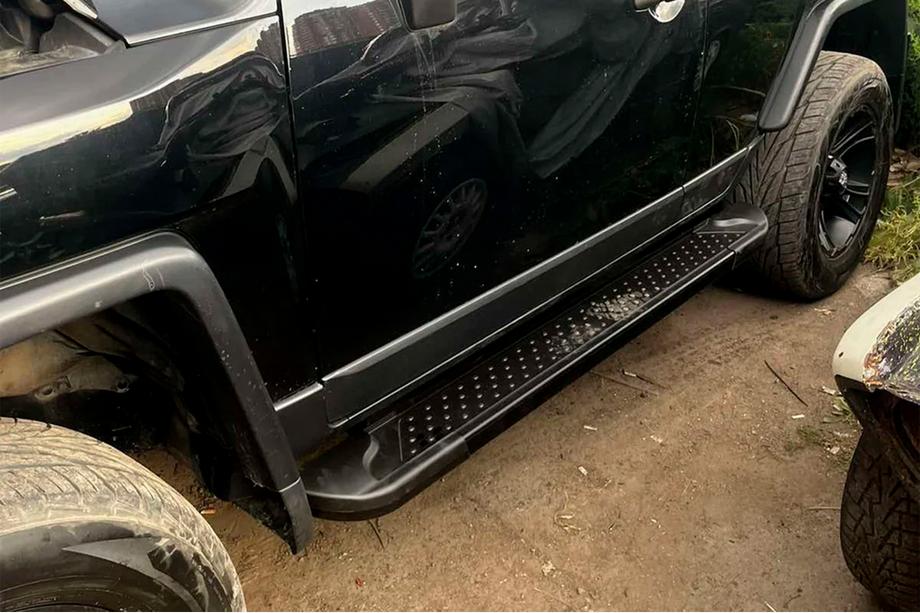 Toyota FJ Cruiser 2006-2022 Side Steps Allmond Black (2 pcs, aluminum) Image