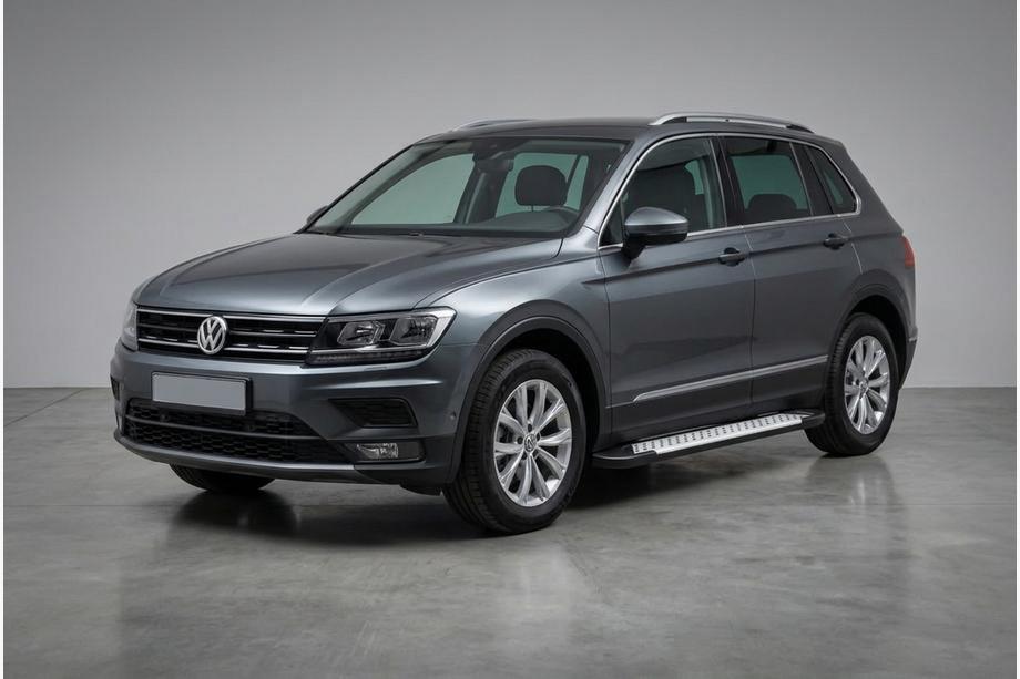 Volkswagen Tiguan 2016-2023 Side Steps Allmond Grey (2 pcs, Aluminum) Image