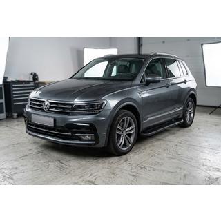 Side Steps Allmond Black (2 pcs, Aluminum) Volkswagen Tiguan 2016-2023 photo 1