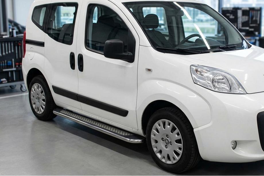 Citroen Nemo 2007-2017 Side Steps Maydos V2 (2 pcs, Aluminum & Stainless Steel) Image