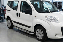 Peugeot Bipper 2008-2017 Side Steps Maydos V2 (2 pcs, Aluminum & Stainless Steel) photo 1