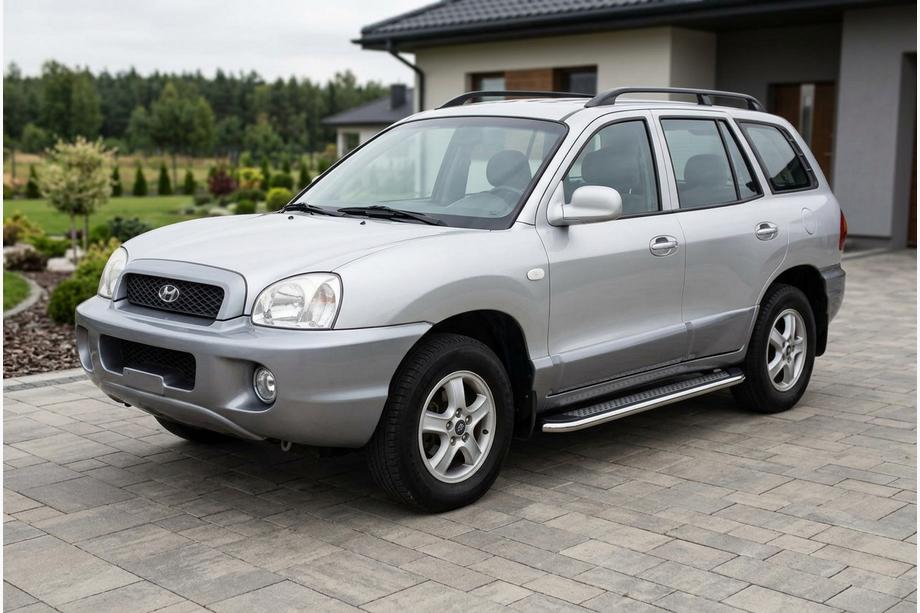 Hyundai Santa Fe 1 2000-2006 Side Steps Maydos V2 (2 pcs, Aluminum & Stainless Steel) Image
