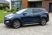Hyundai Santa Fe 3 2012-2018 Side Steps Maydos V2 (2 pcs, Aluminum & Stainless Steel) photo 1