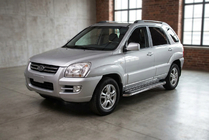Kia Sportage 2004-2010 Side Steps Maydos V2 (2 pcs, Aluminum & Stainless Steel) photo 1