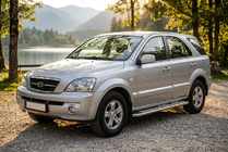 Kia Sorento I BL 2002-2009 Side Steps Maydos V2 (2 pcs, Aluminum & Stainless Steel) photo 1