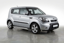 Kia Soul I 2008-2013 Side Steps Maydos V2 (2 pcs, Aluminum & Stainless Steel) photo 1