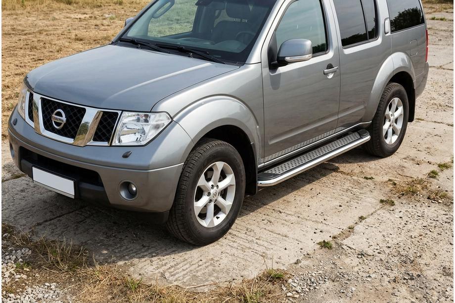 Nissan Pathfinder R51 2005-2014 Side Steps Maydos V2 (2 pcs, Aluminum & Stainless Steel) Image