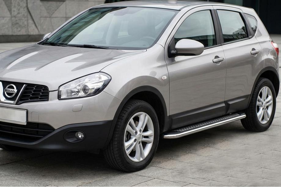 Nissan Qashqai 2010-2014 Side Steps Maydos V2 (2 pcs, Aluminum & Stainless Steel) Long Wheelbase Image