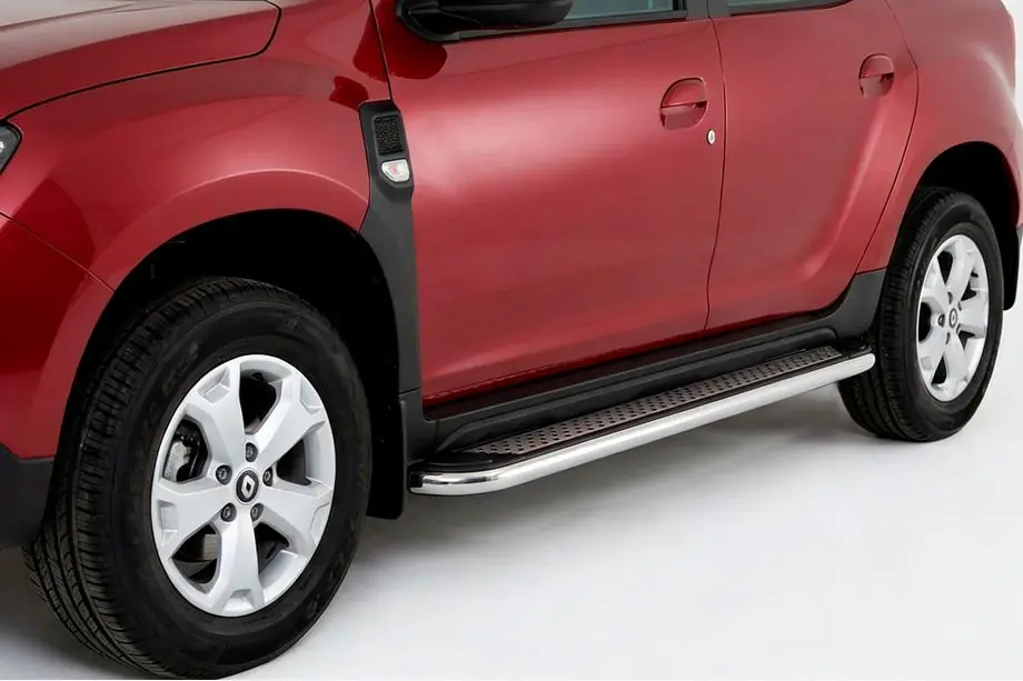 Dacia Duster 2018-2024 Side Steps Maydos V2 (2 pcs, Aluminum & Stainless Steel) Image