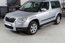 Skoda Yeti 2009-2017 Side Steps Maydos V2 (2 pcs, Aluminum & Stainless Steel) photo 1
