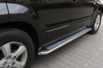 Suzuki Grand Vitara 2005-2017 Side Steps Maydos V2 (2 pcs, Aluminum & Stainless Steel) photo 1