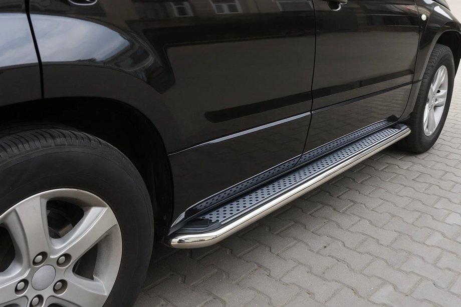 Suzuki Grand Vitara 2005-2017 Side Steps Maydos V2 (2 pcs, Aluminum & Stainless Steel) Image