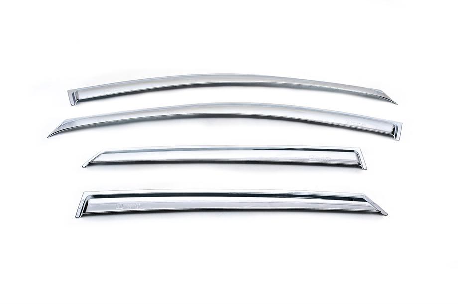 Hyundai IX-35 2010-2015 Window Deflectors (4 pcs, Chrome) Image