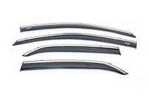 Toyota Corolla 2007-2013 Window deflectors with chrome trim (4 pcs, Niken) photo 2